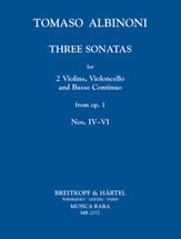 Three Sonatas Op 1 # 10- 12 String Trio cover